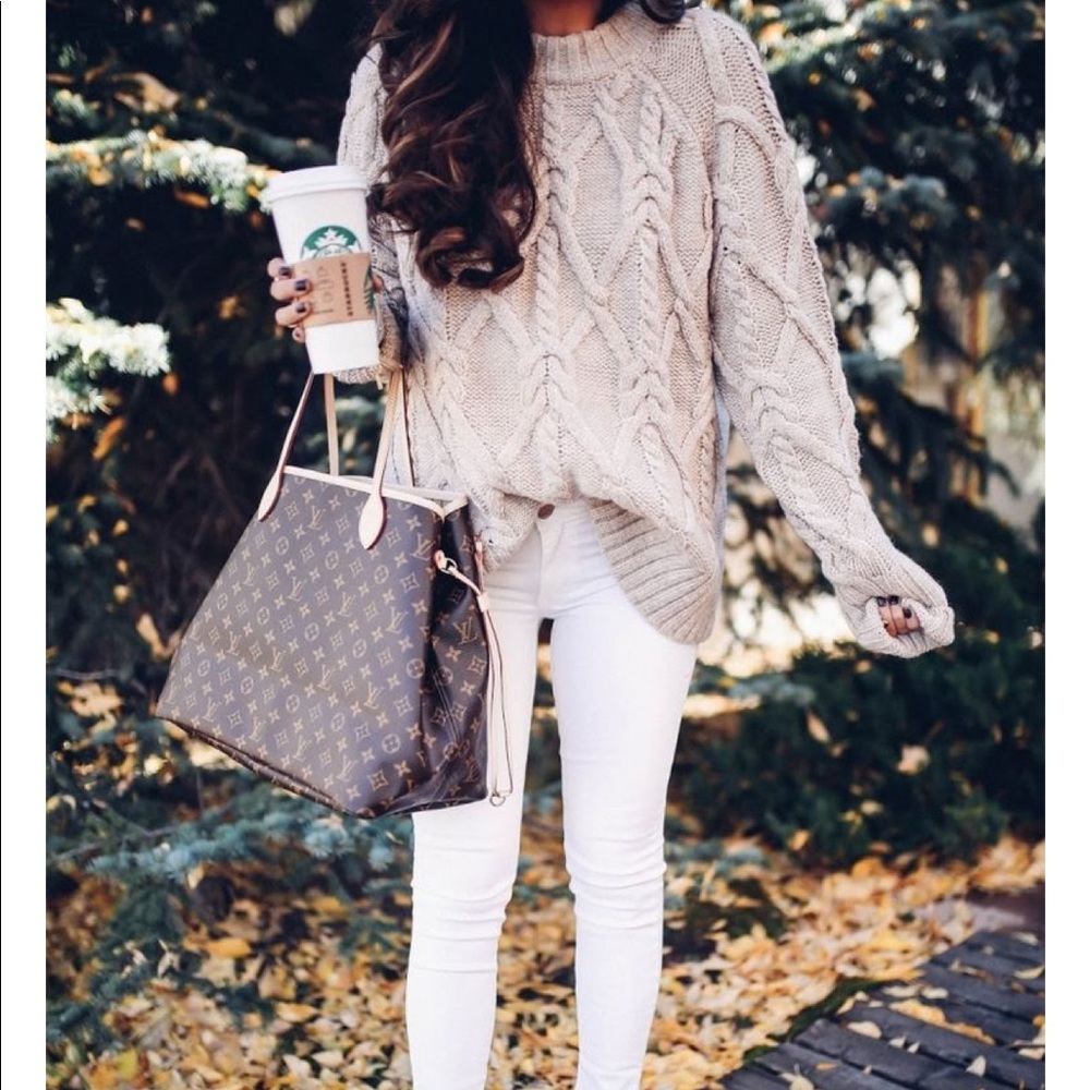 Cable knit sweater